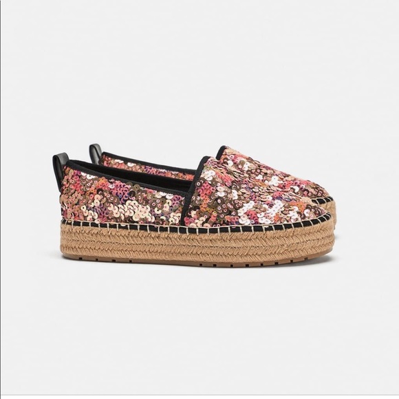 zara sequin espadrilles